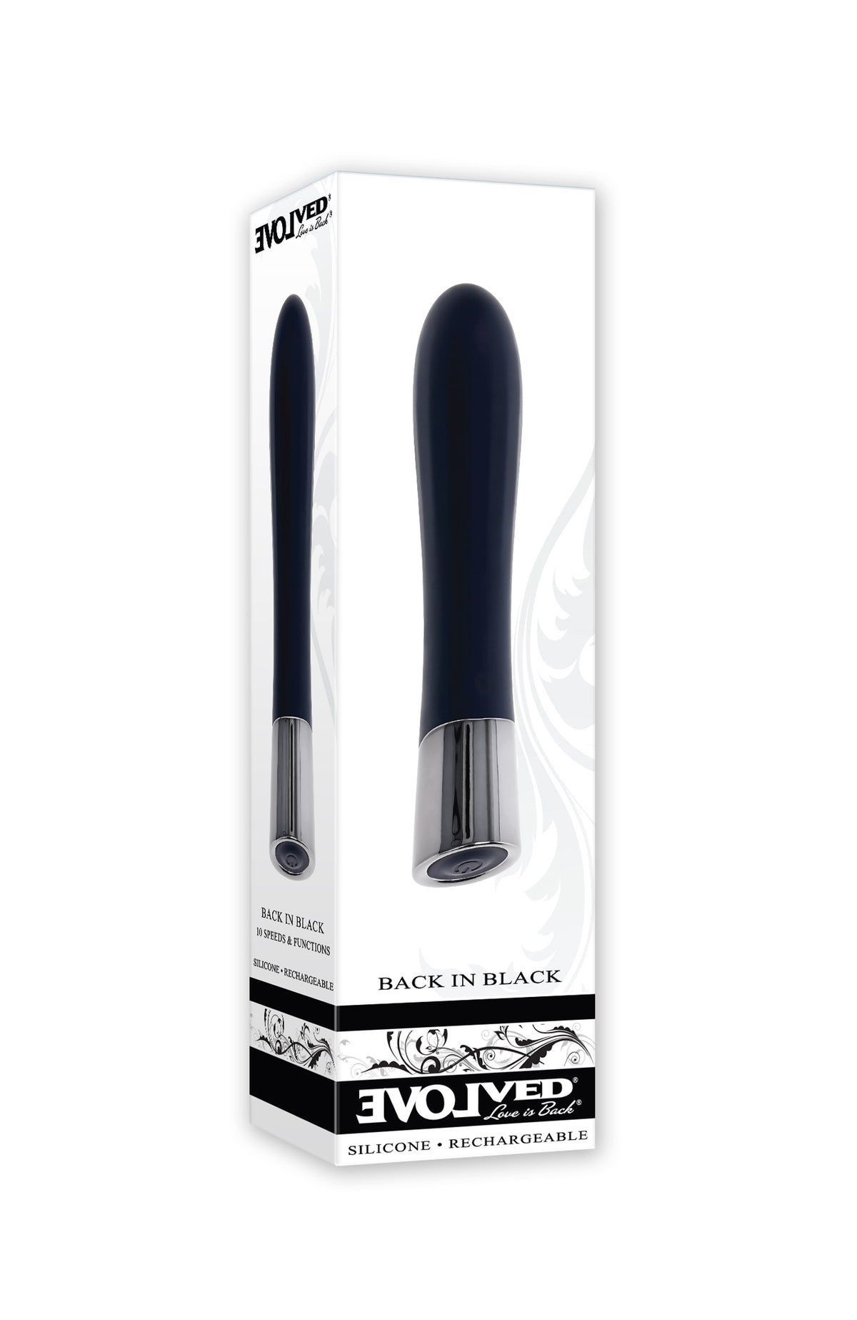 Evolved BACK IN Vibrator 8.3cm Insertable Length Black > Vibrators > Mini Vibrators