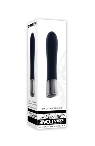 Evolved BACK IN Vibrator 8.3cm Insertable Length Black BULLETS