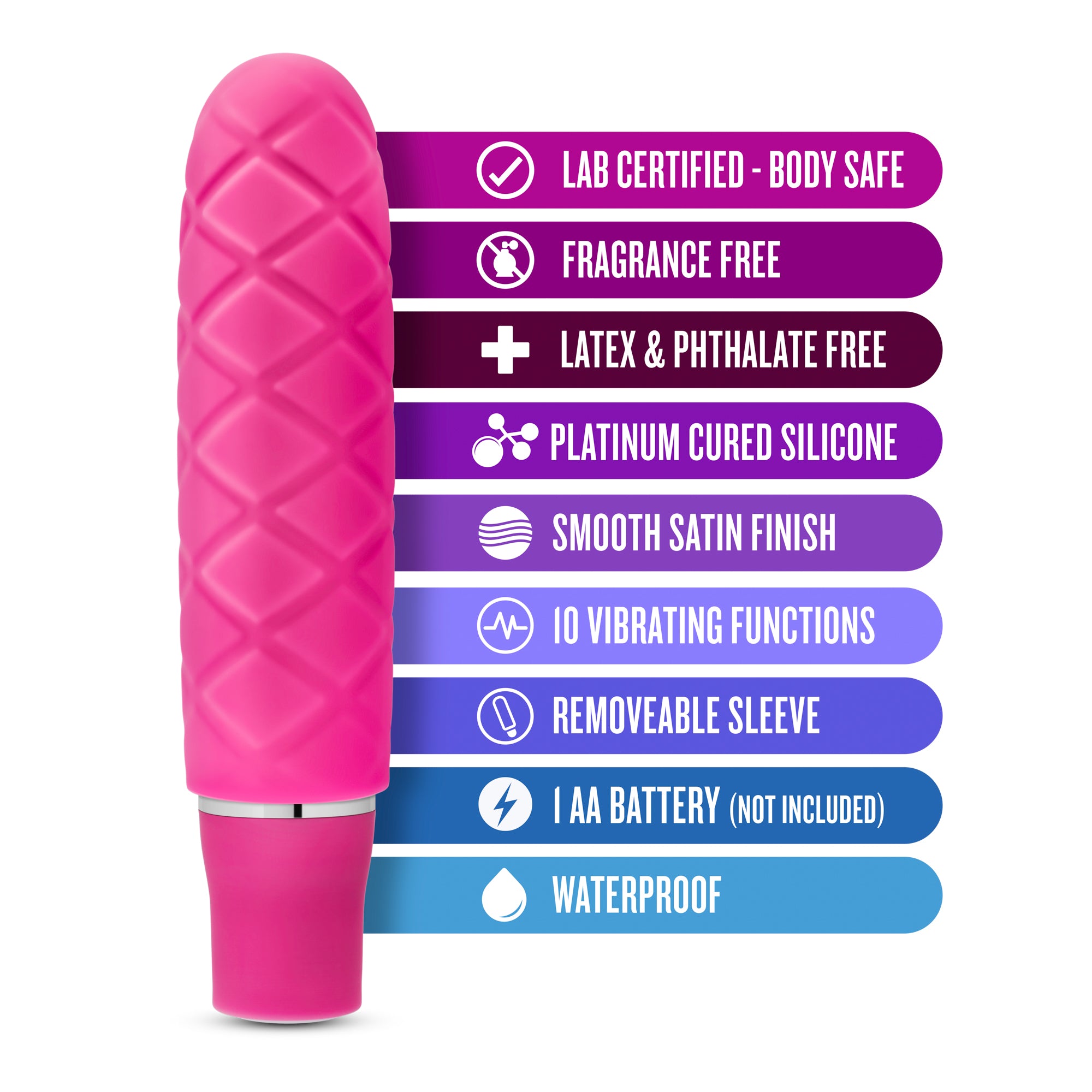 Luxe Cozi Mini Fuchia - Compact Vibrating Silicone Toy > Vibrators > Standard Vibrators