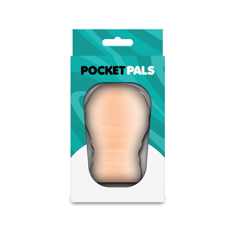 NS Novelties Pocket Pals (Brown) – Textured Mouth Stroker Sleeve Strokers - Manual