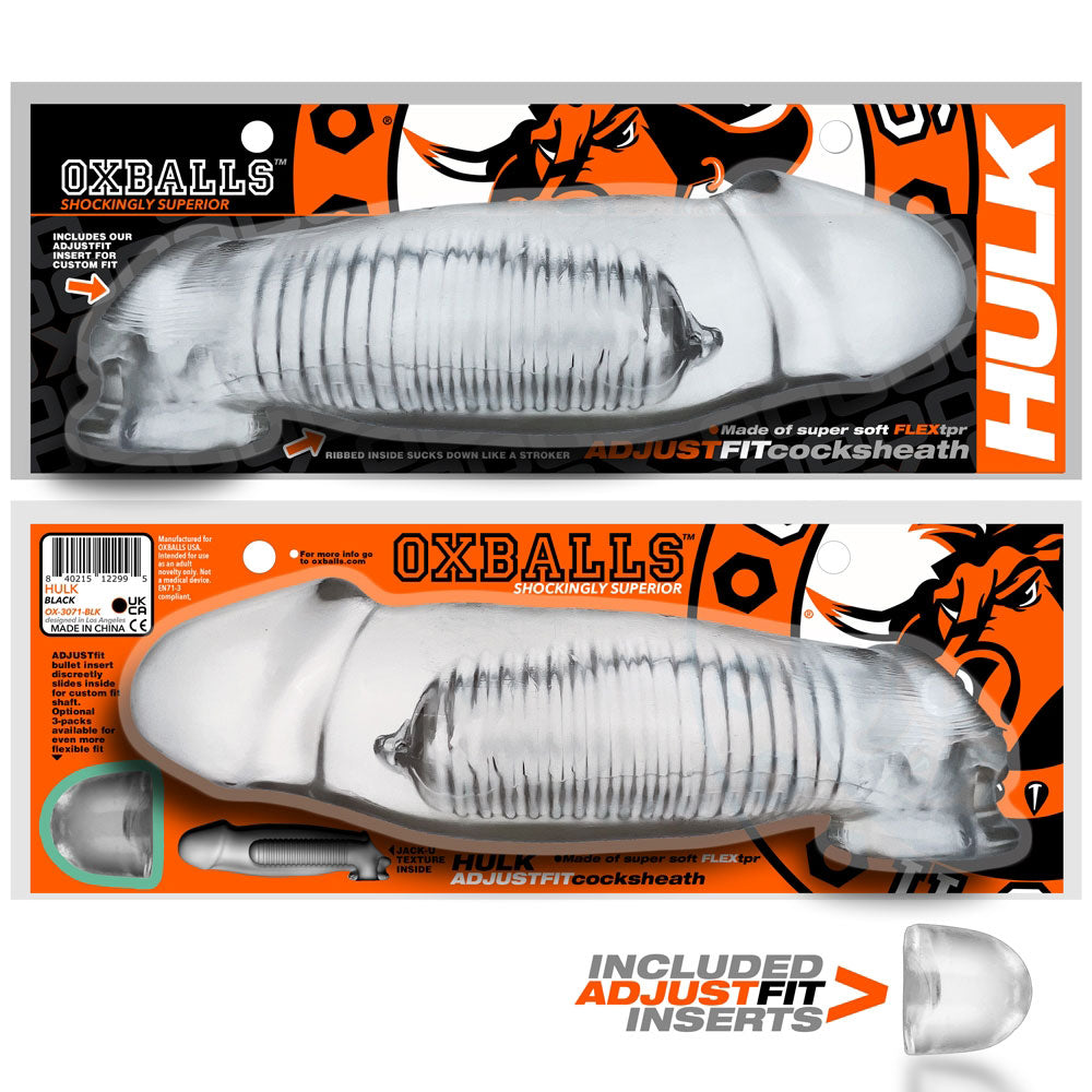 Hulk Gargantic Cocksheath Clear 11in Length 2.5in Width Clear One Size SLEEVES