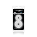 Renegade Double Stack Clear Cock Rings Set of 2 Clear > Cock Ring > Sets