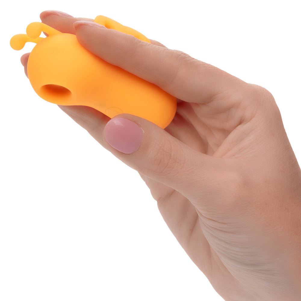 Neon Vibes The Buzzing Vibe Orange Silicone Finger Teaser with 10 Vibration Functions and USB Rechargeable Finger Stimulator
