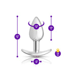 Cheeky Charms Silver Anchor Butt Plug with Clear and Pink Jewel > Anal Range > Jewel Butt Plugs