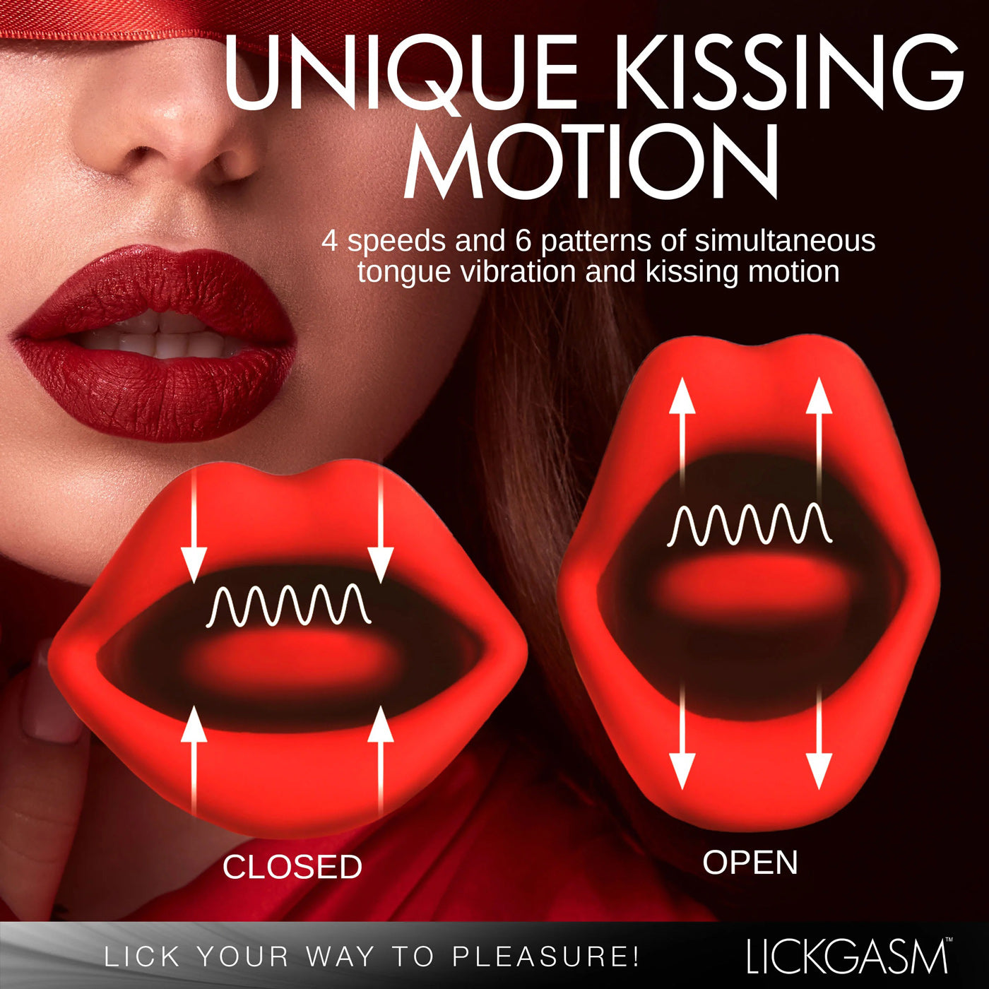 Lickgasm Kiss and Tell Mini Clitoral Vibrator Red Edition Clit Stimulators