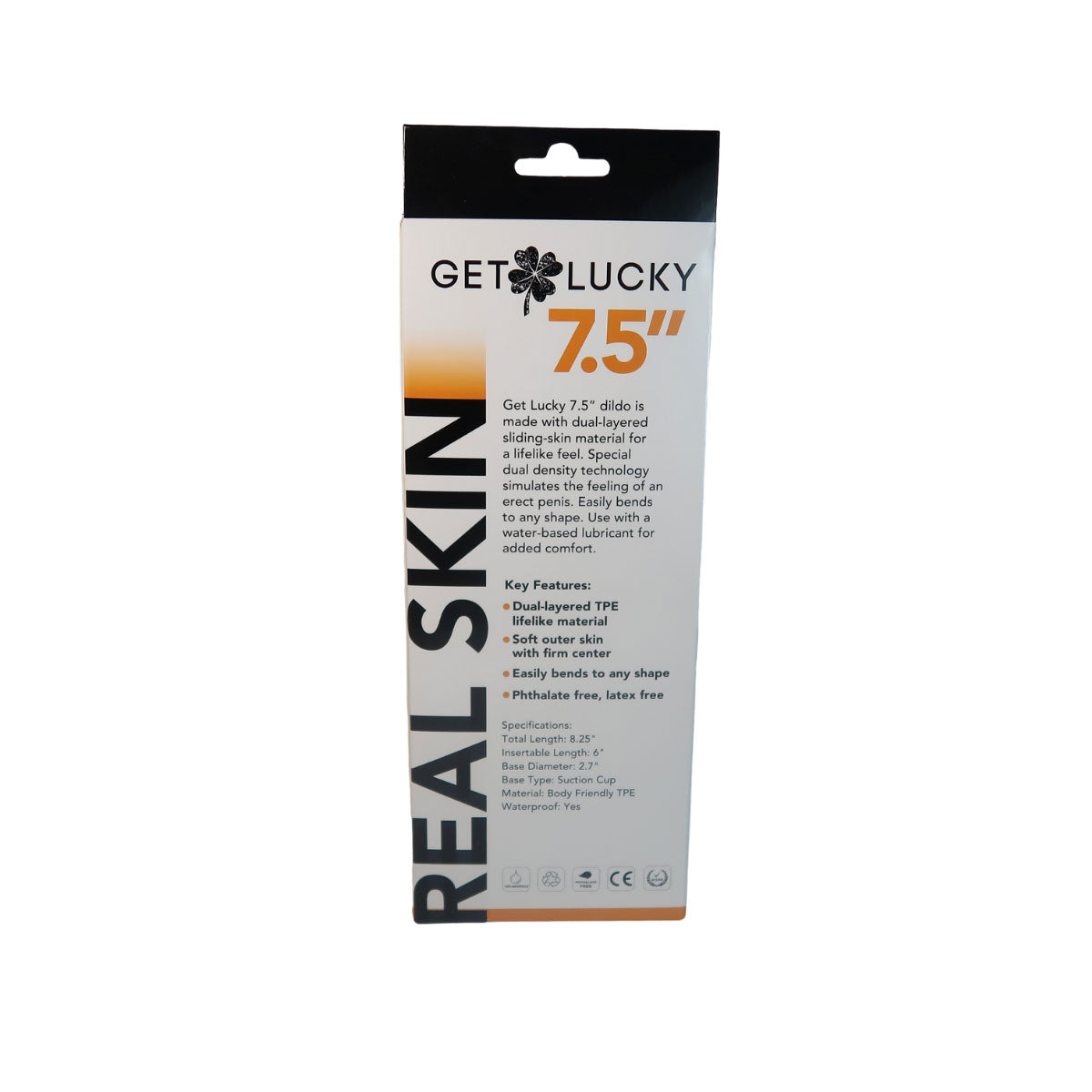 Get Lucky 7.5 Inch Realistic Dark Brown Dildo > Dildos > Realistic Dildos