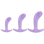 Crystal Jellies Curved Anal Trainer Set Phthalate-Free Silicone Insertable 2.75-4.25 In > Anal Range > Butt Plug Kits