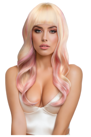 Nicki Premium Stylable Wig in Light Pink Blonde for Adults Wigs