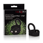 Silicone Adjustable Tri-Snap Scrotum Support Ring Large – Comfortable Silicone Support Ring > Cock Ring > Adjustable