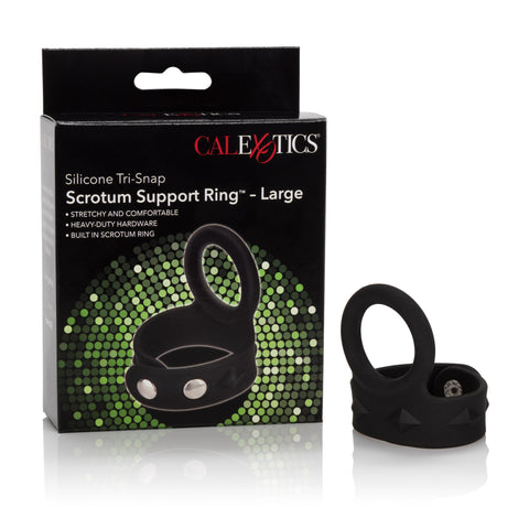 Silicone Adjustable Tri-Snap Scrotum Support Ring Large COCK RINGS Sling