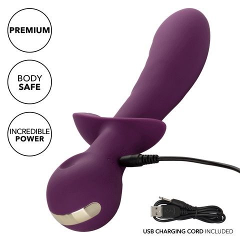 Obsession Lover Turbo-Charged Dual Vibrator in Purple with 10 Vibration Functions and Waterproof Silicone Design Vibrators