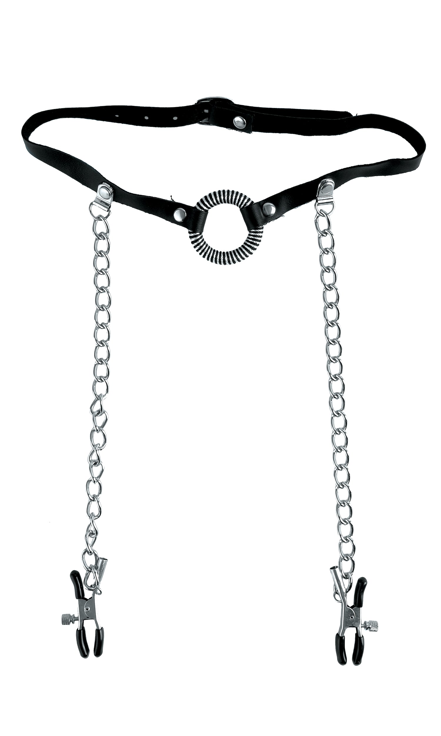 Fetish Fantasy Series O Ring Gag with Nipple Clamps Body Restraints > Bondage Gear > Restraints Main image