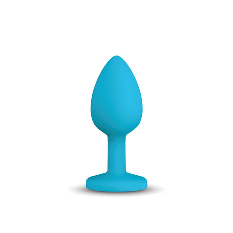 Gemma Cheeky Charms Clear Iridescent Teal Silicone Large – Vibrant Tapered Butt Plug > Anal Range > Jewel Butt Plugs
