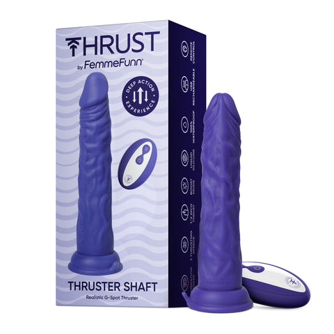 Femme Funn Thruster Shaft Brown Realistic Silicone Dildo Toy Purple Dongs Realistic