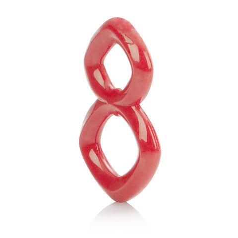 Crazy 8 Dual Support Red Cock Ring for Extended Pleasure Cockrings
