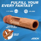 Jock Enhancers 1.5 Inch Silicone Penis Extension Sleeve Medium > Sex Toys For Men > Penis Sleeves