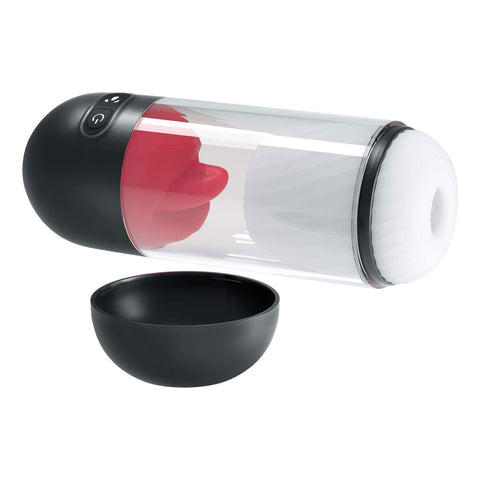 Nasstoys Delite Masturbator With Tongue Action (White) – Rechargeable Male Masturbator Strokers - Auto