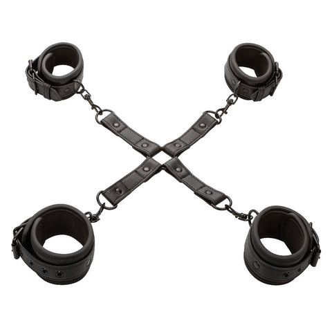 Nocturnal Collection Adjustable Hog Tie Restraint Set Black Restraints