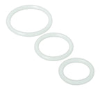 Trinity Silicone Cock Rings Set with Three Sizes in Black Clear > Cock Ring > Sets