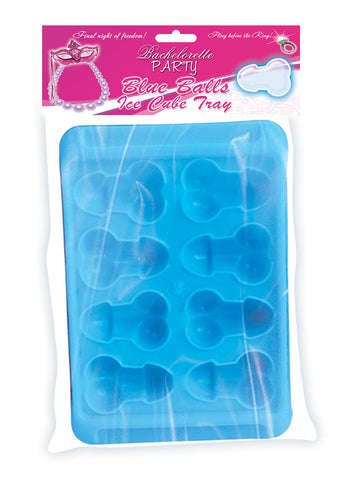 Blue Balls Penis Shaped Ice Cube Tray for Adult Parties Blue Bachelor & Bachelorette Items