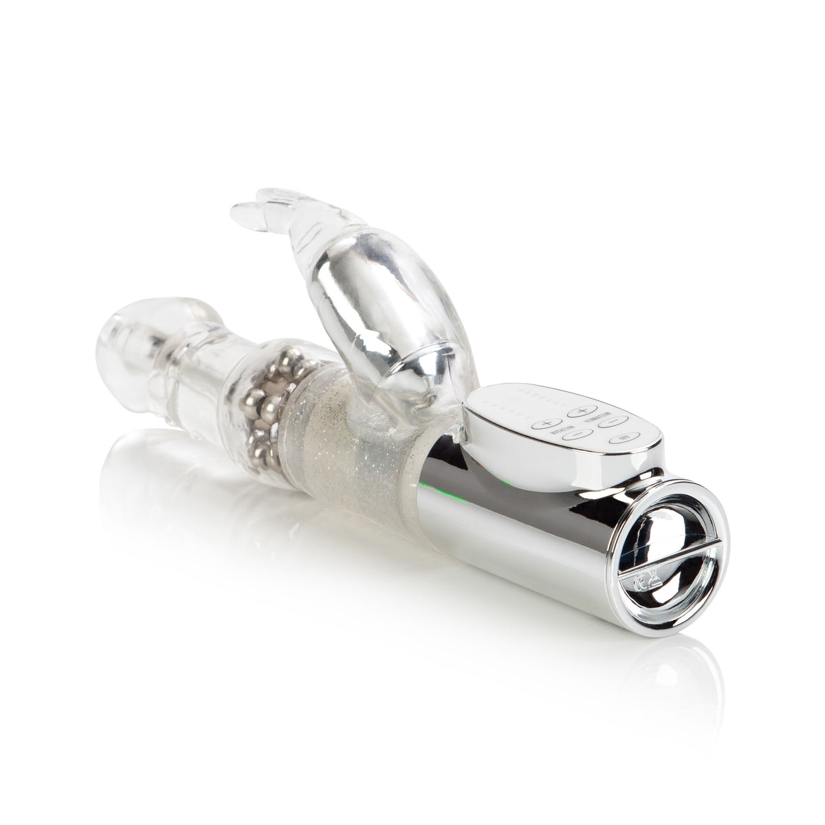 Platinum Jack Rabbit - Silver Clear VIBRATORS-RABBIT
