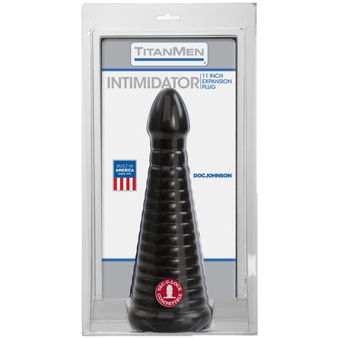 TitanMen Intimidator Black 11 Inch Ribbed Shaft Anal Toy > Anal Range > Oversized Anal Toys