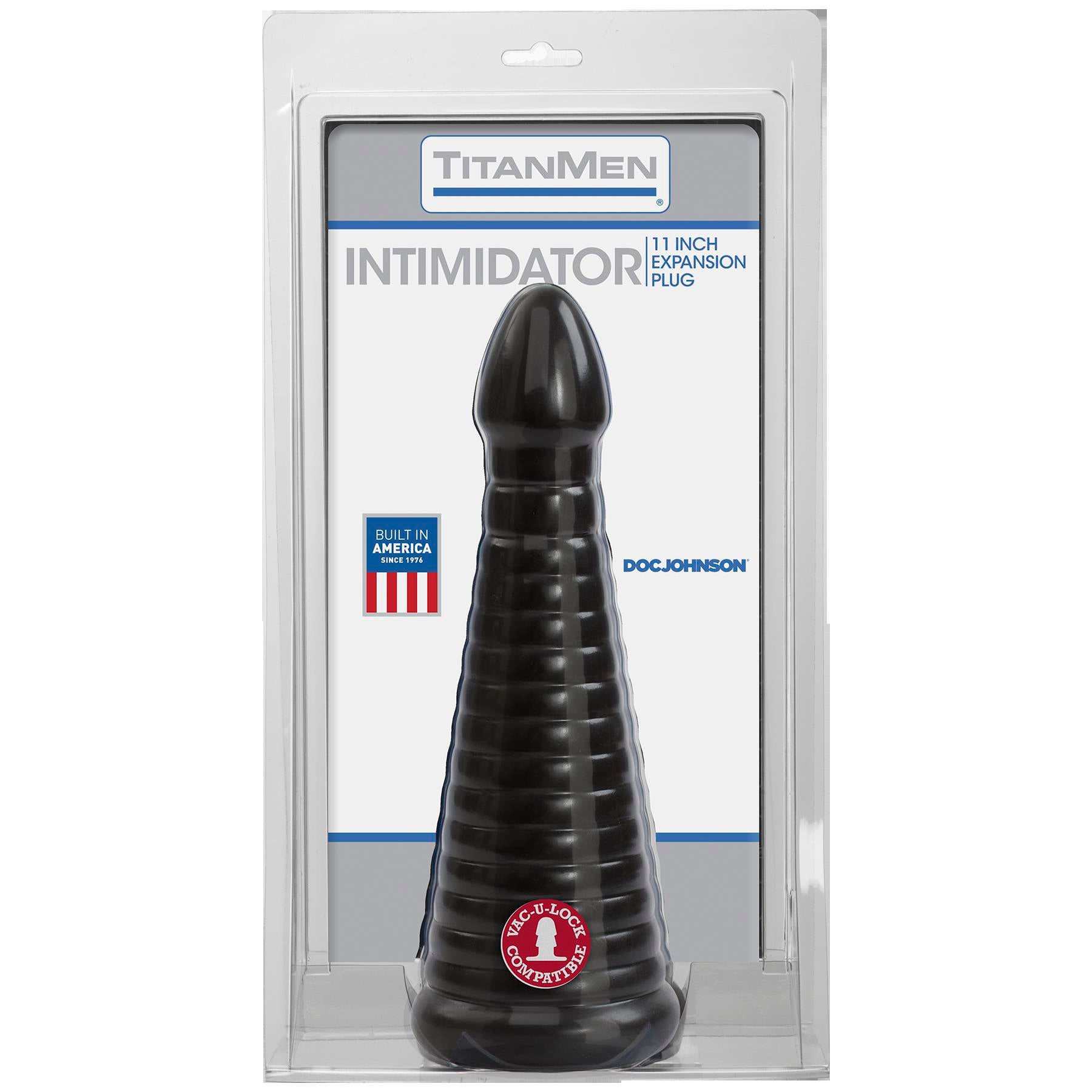 TitanMen Intimidator Black 11 Inch Ribbed Shaft Anal Toy