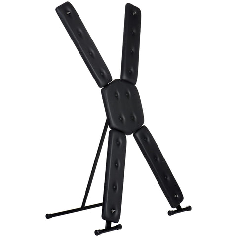 Deluxe St Andrews Cross Black Iron and Wood Frame for Adults Sex Furniture