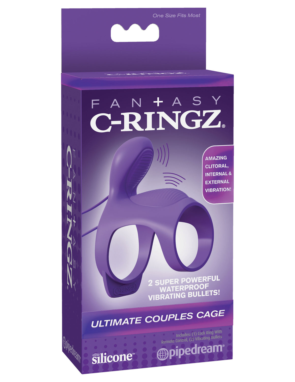 Fantasy Ultimate Couples Cock Cage Ring with Vibrating Bullets > Sex Toys > Couples Toys