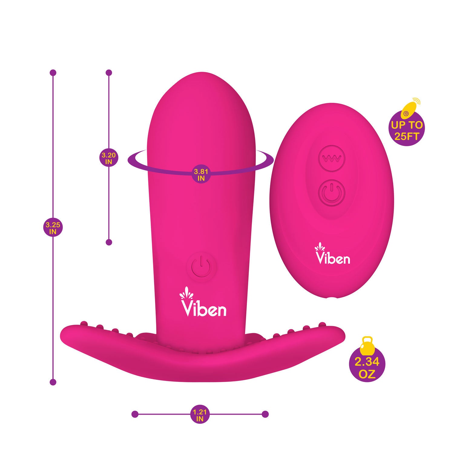 Intrigue Insertable Butterfly Panty Vibe - Hot Pink Panty Vibrators