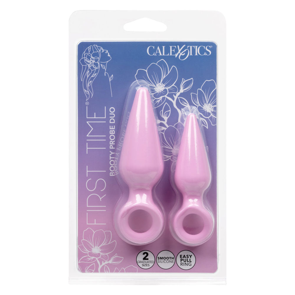 First Time Booty Probe Duo (Pink) – Beginner-Friendly Anal Probes Set > Anal Range > Butt Plug Kits