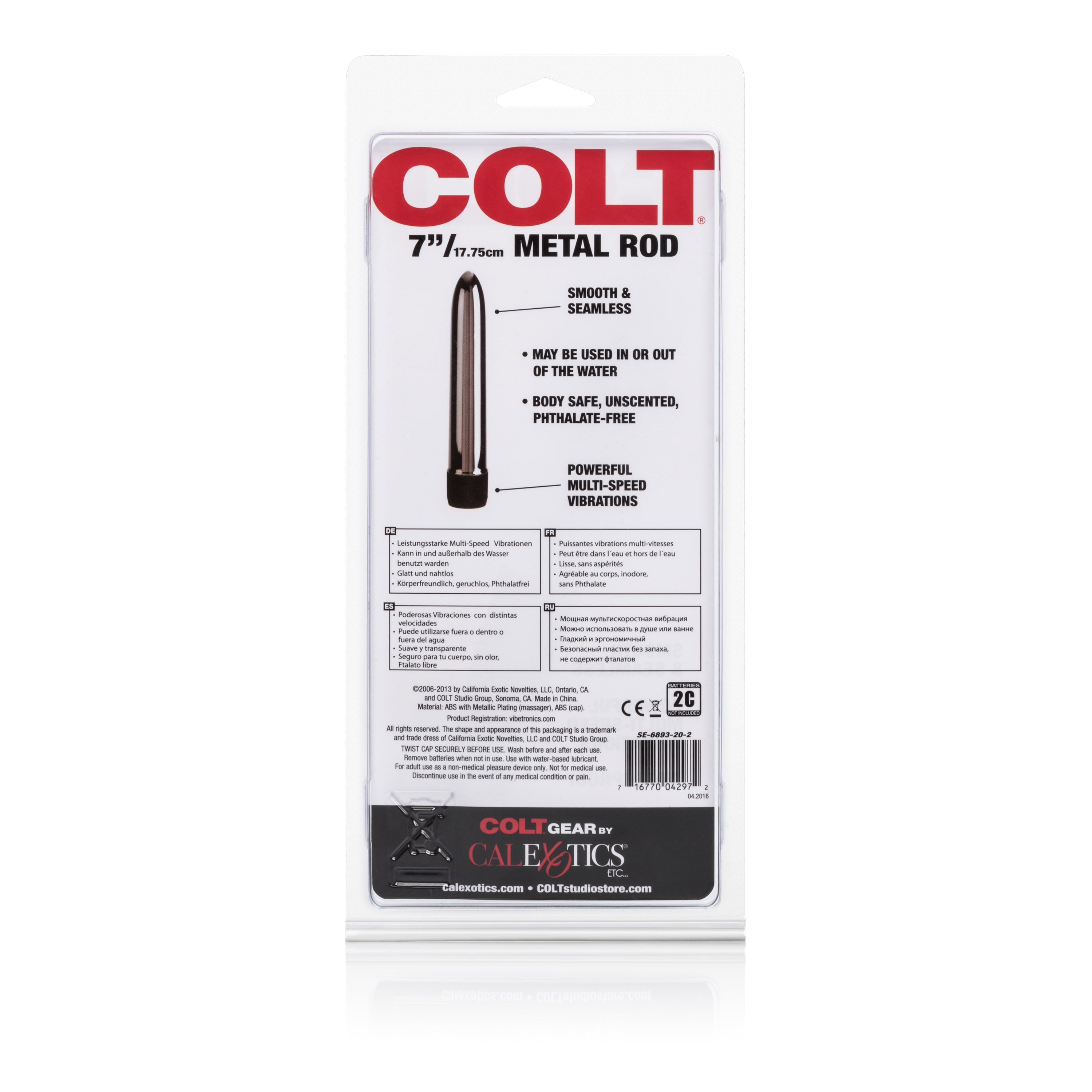 Colt Metal Vibe 7 Inch Multi-Speed Adult Toy BULLETS