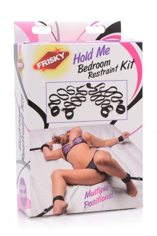 Hold Me Under Bed Restraint System with Soft Faux Fur Cuffs Black > Bondage Gear > Restraints