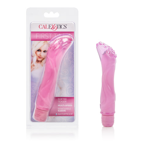 First Time Softee Teaser Pink Discreet G-Spot Vibrator Sleeve Pink Vibrators