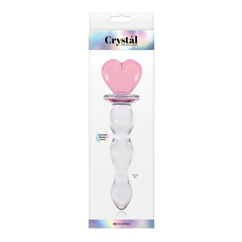 Crystal Heart of Glass (Pink) – Hand-Blown Glass Wand Vibrator DONGS Glass