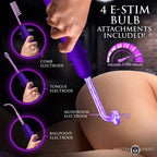 Elektrawand Rechargeable Violet Wand (Purple) – Cordless Electro Stimulation Wand with Attachments E-STIM TOYS