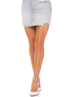 Rainbow Crochet Net Tights Multicolor One Size Hosiery Leggings > Clothes > Hosiery > Pantyhose & Tights