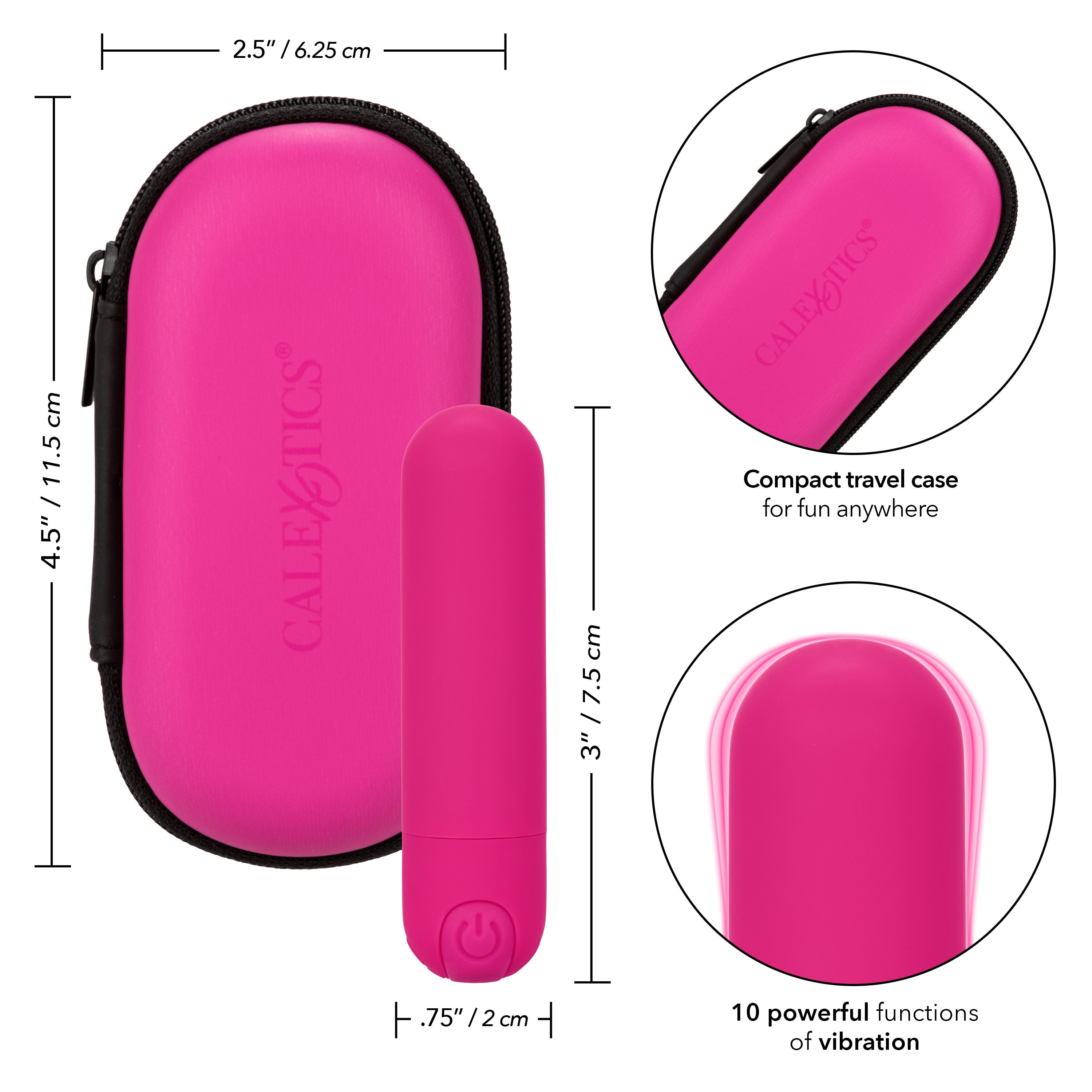 Rechargeable Hideaway Bullet Vibrator in Blue for Travel Fun BULLETS