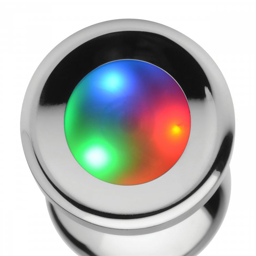 Light Up Large Anal Plug – Weighted 3 LED Light Patterns Anal Plug > Anal Range > Butt Plugs