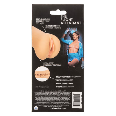 Cheap Thrills The Flight Attendant Lush Lips Masturbator Beige Strokers - Manual