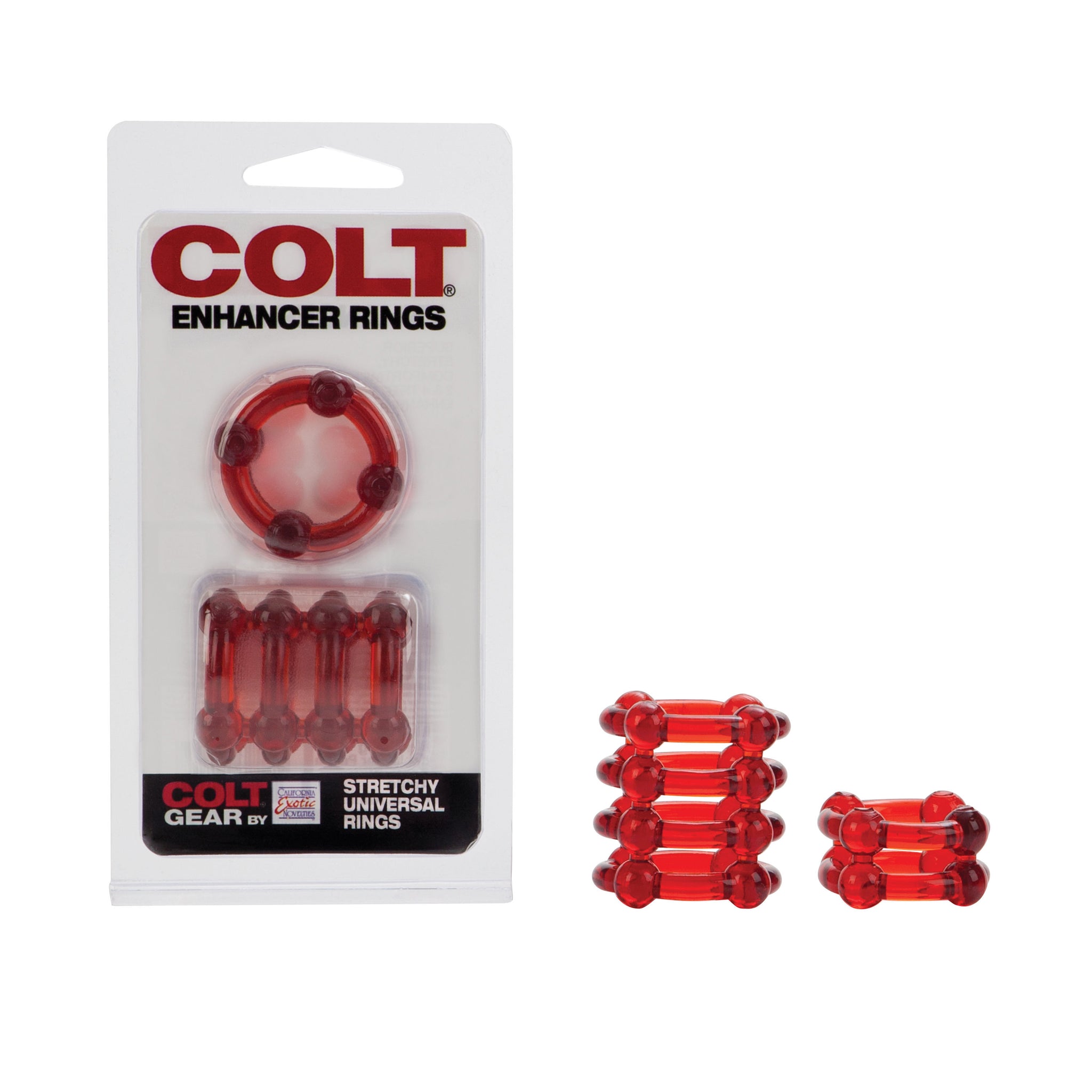 Colt Enhancer Ring Set of 2 – Soft Stretchy Silicone Erection Enhancer Rings > Cock Ring > Sets