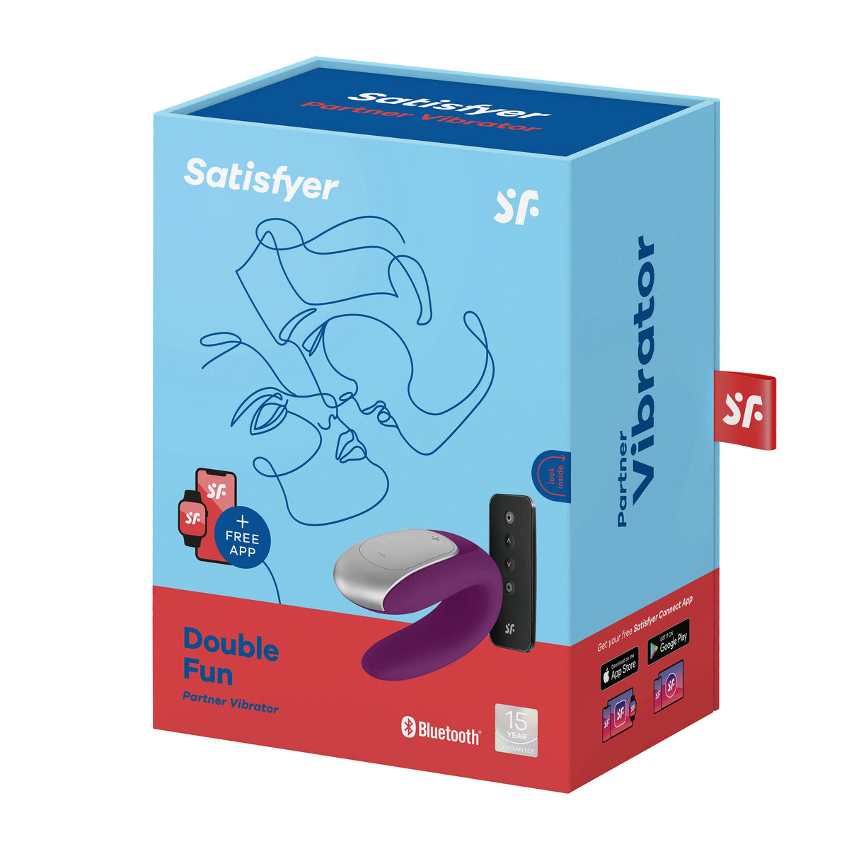 Satisfyer Partner Double Fun App Enabled Rechargeable U-Shaped Couples Vibrator > Sex Toys > Remote Control Toys