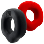 Fit Grips 2-Pack Ergo-Fit Cockrings Black Red > Cock Ring > Single