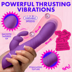Thrusting Silicone Rabbit Vibrator – Dual Motor Stimulation Rabbit Vibrator > Vibrators > Ladies > Rabbit