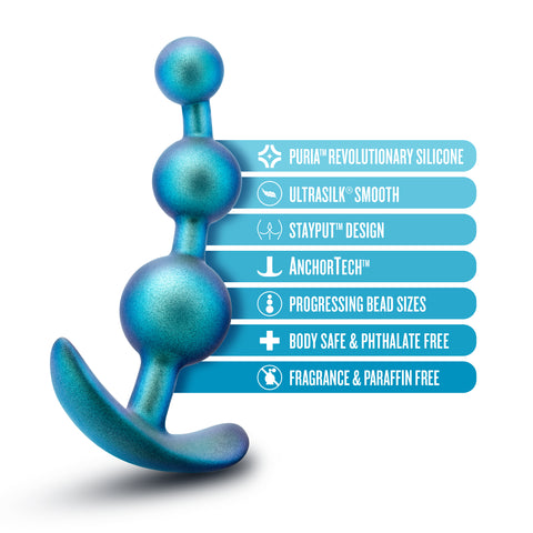 Anal Adventures Matrix Gamma Teal Anal Plug for Intense Pleasure Default Title > Anal Range > Anal Beads
