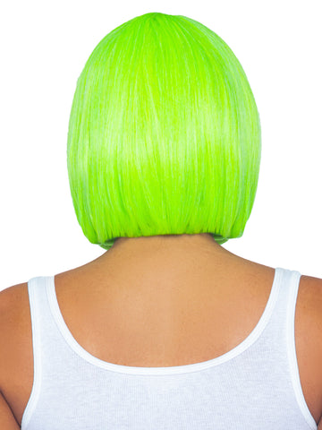 12 Inch Neon Green Short Bob Wig for Bold Festival Looks Wigs