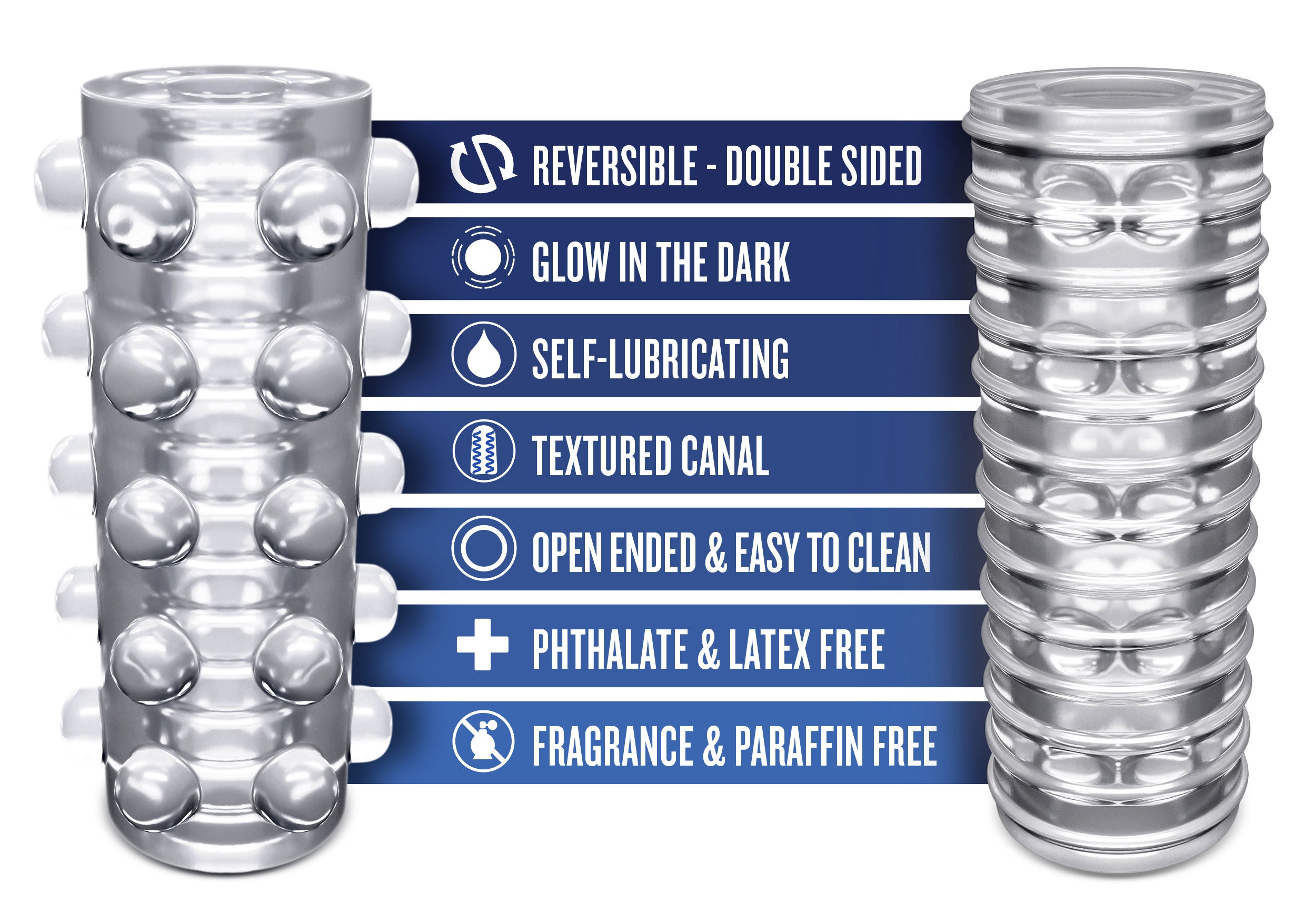 Rize Swich Self Lubricating Clear Stroker Compact Travel > Sex Toys For Men > Masturbators > Manual