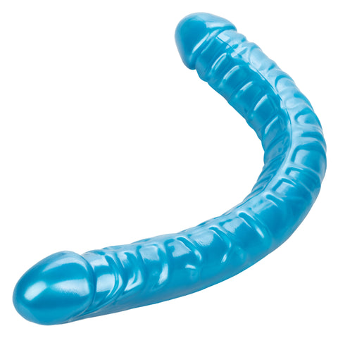 Size Queen 17 Inch Double-Ended Blue Dildo for Intimate Play Double Dongs