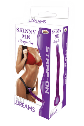 Wet Dreams Skinny Me Purple Strap-On Dildo for Adults ANAL TOYS