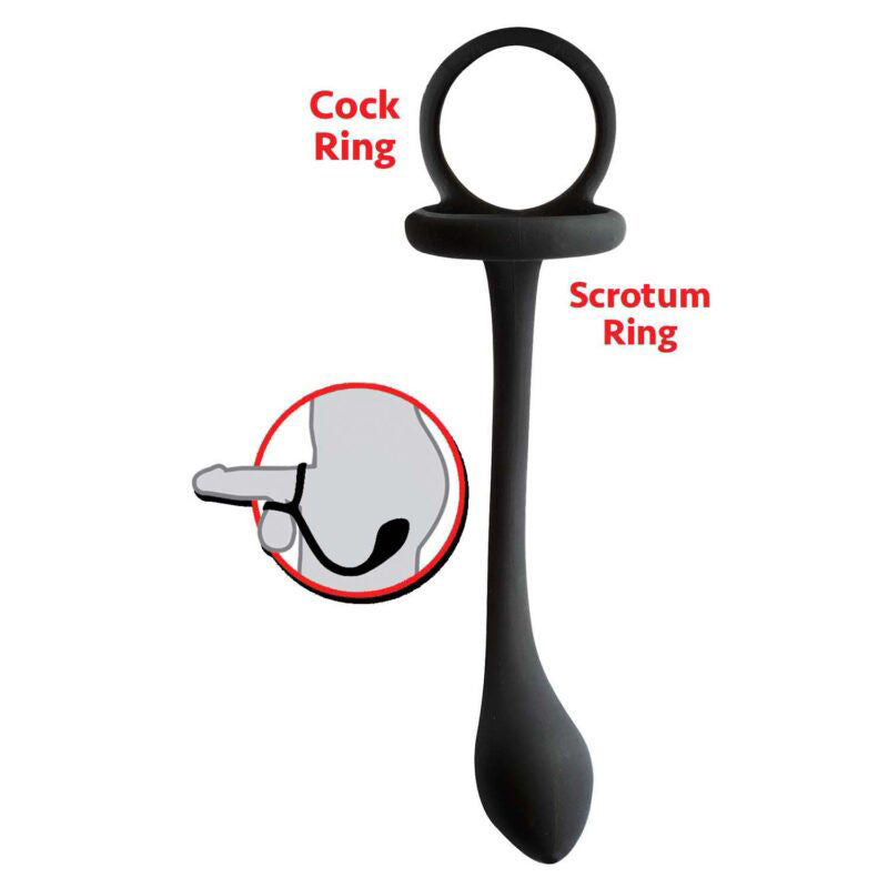 My Cockring Cring (Black) – Stretchy Silicone Cock Ring Butt Plug Butt Plugs